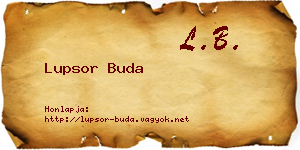 Lupsor Buda névjegykártya